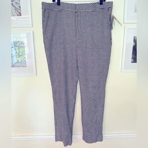 Ralph Lauren Black and White Houndstooth Cropped Trousers Size 16 NWT